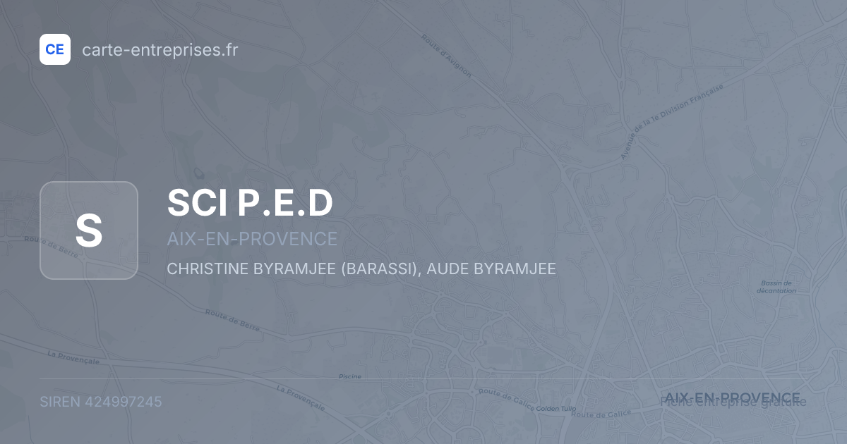 SCI P.E.D — 424997245 — fiche entreprise