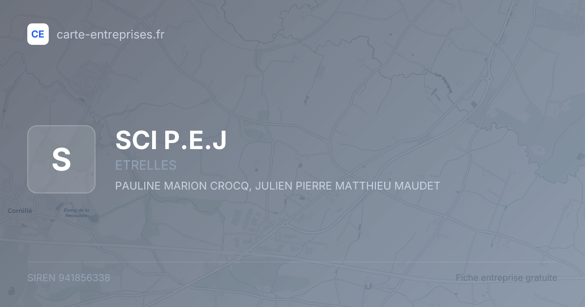 SCI P.E.J — 941856338 — fiche entreprise