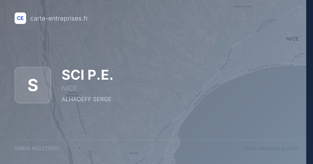 SCI P.E. — 403221385 — fiche entreprise