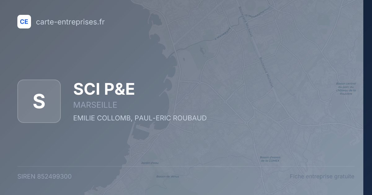 SCI P&E — 852499300 — fiche entreprise