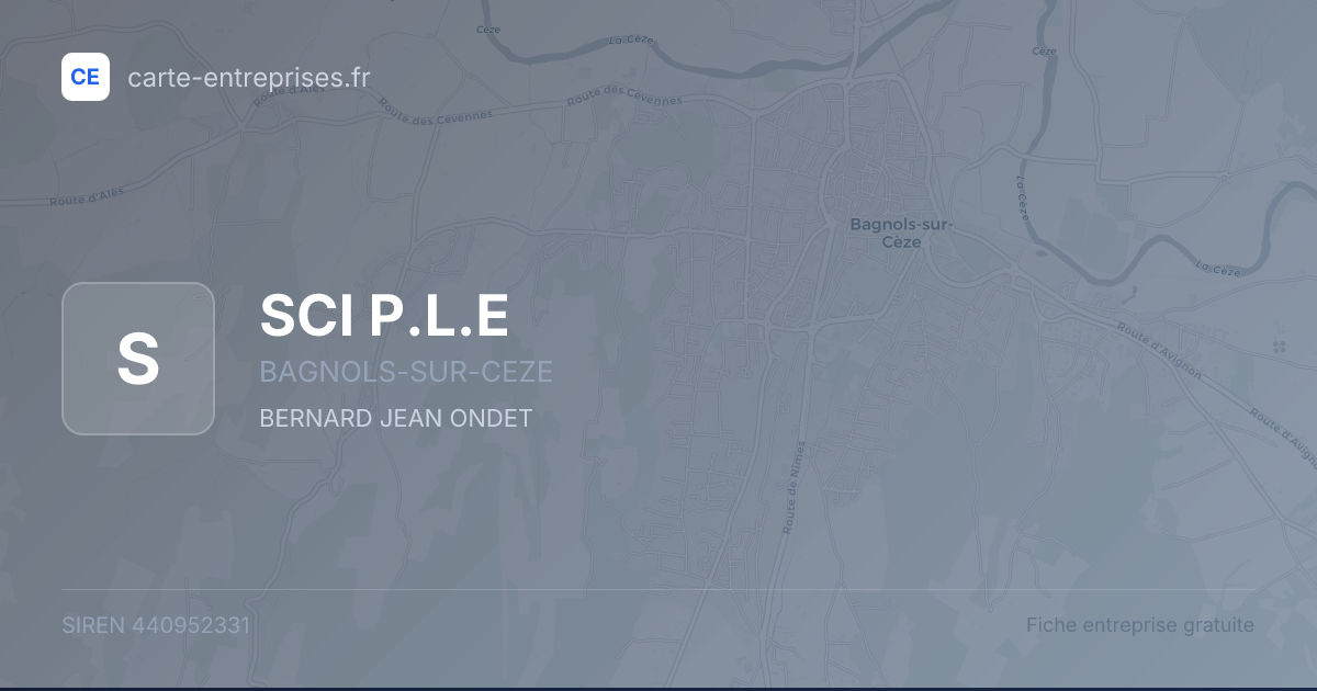 SCI P.L.E — 440952331 — fiche entreprise