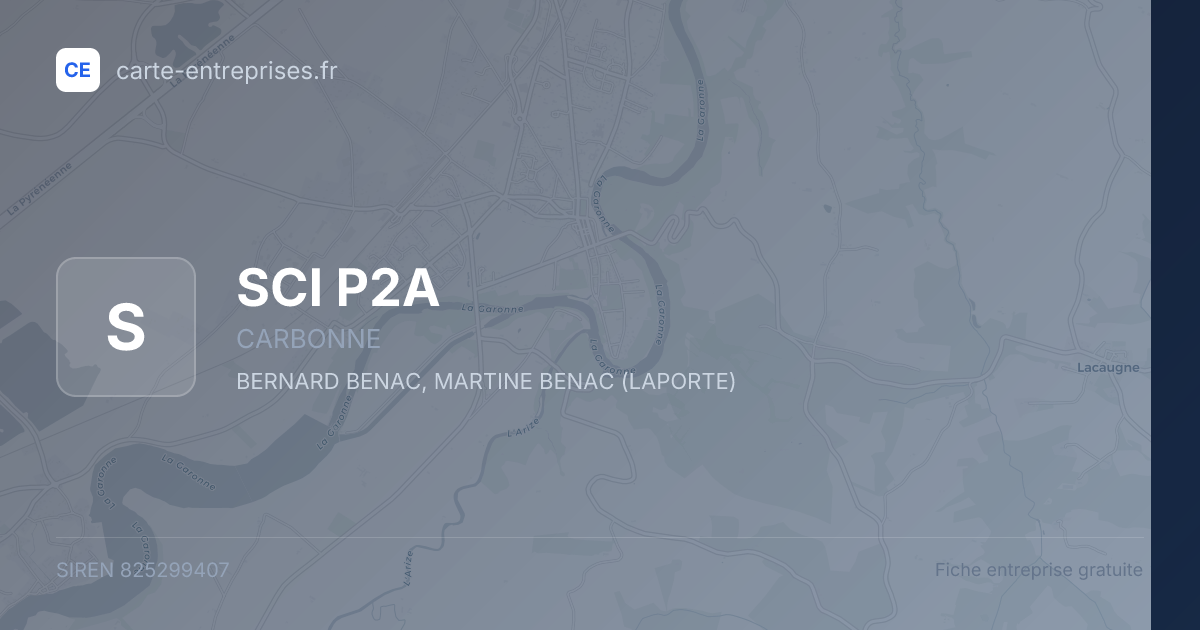 SCI P2A — 825299407 — fiche entreprise