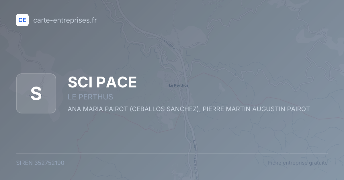 SCI PACE — 352752190 — fiche entreprise