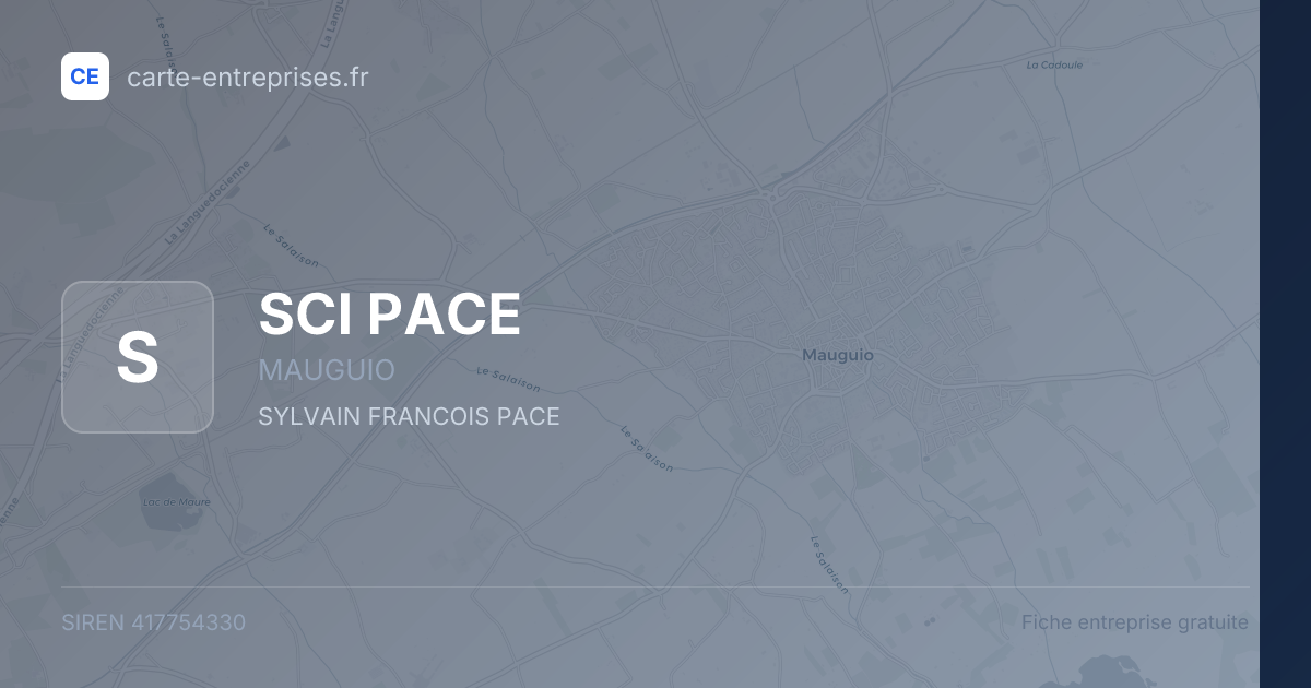 SCI PACE — 417754330 — fiche entreprise