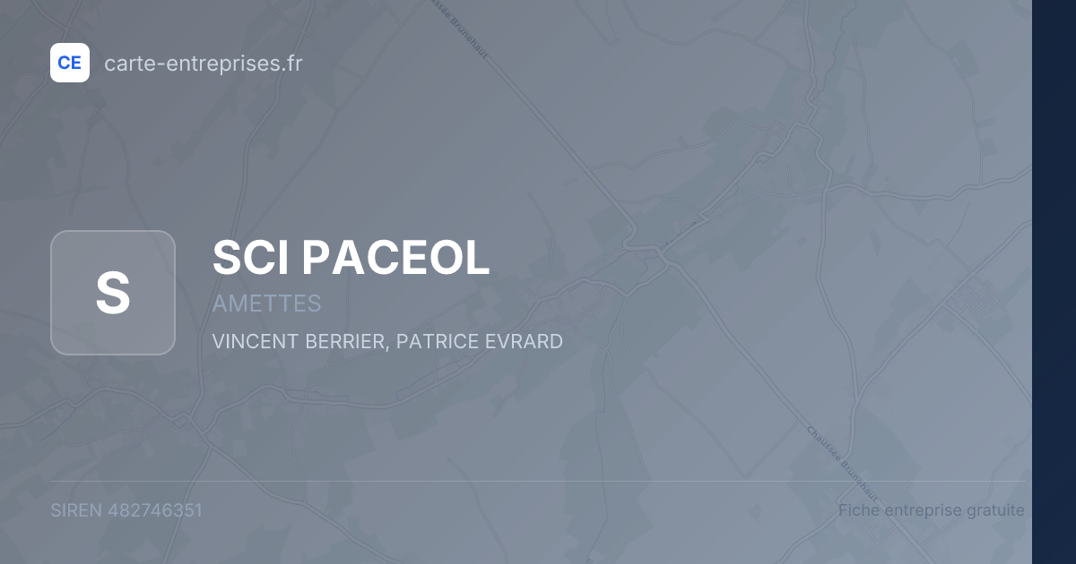 SCI PACEOL — 482746351 — fiche entreprise