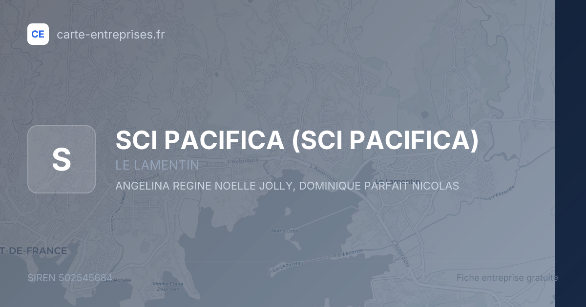 SCI  PACIFICA (SCI PACIFICA) — 502545684 — fiche entreprise