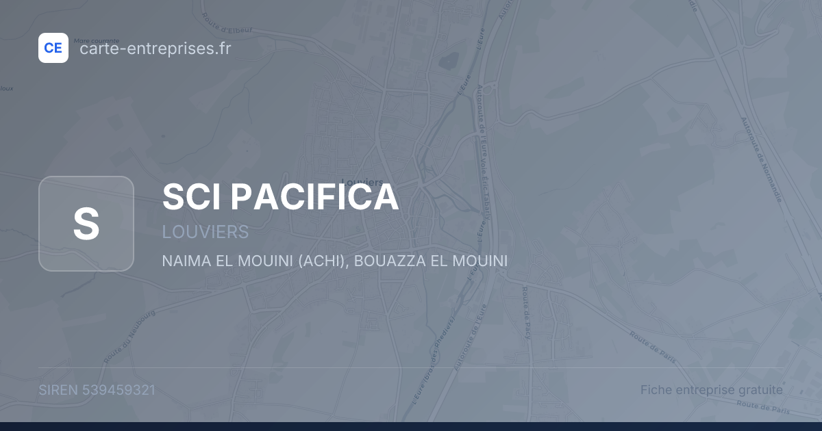 SCI PACIFICA — 539459321 — fiche entreprise
