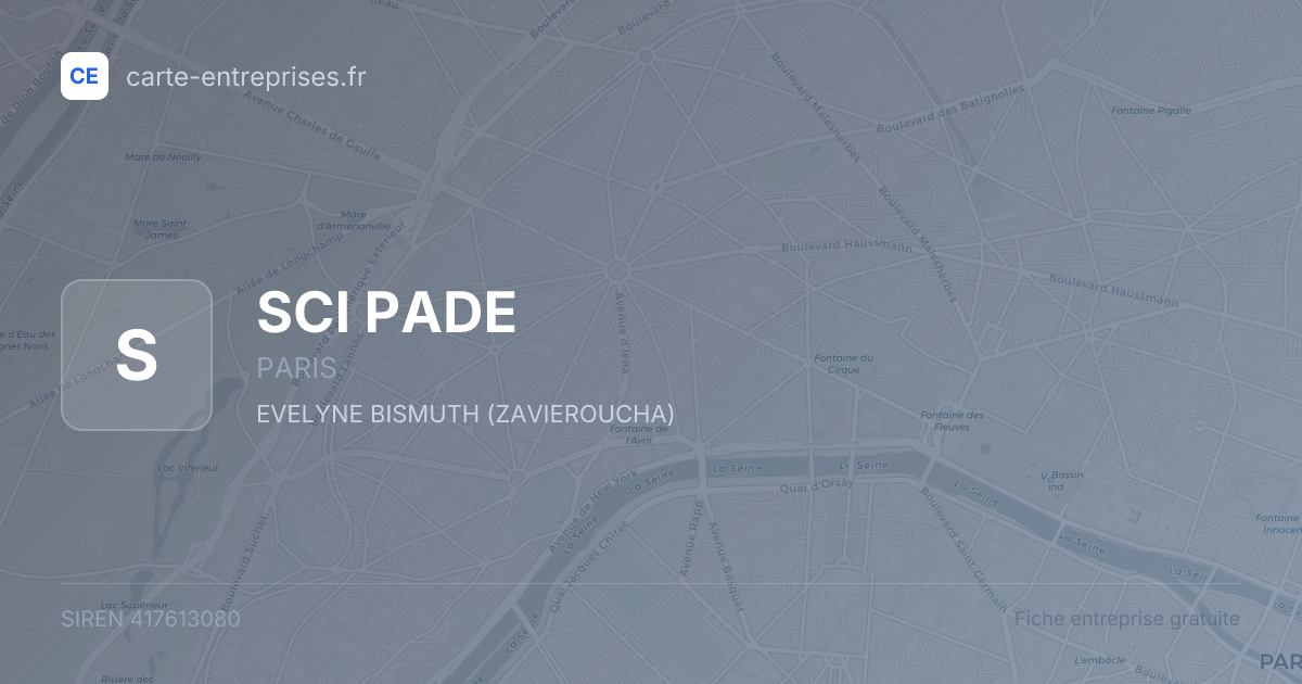 SCI PADE — 417613080 — fiche entreprise