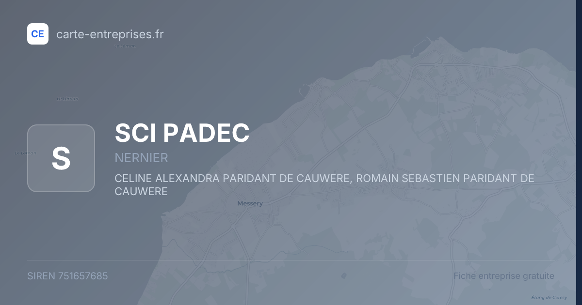 SCI PADEC — 751657685 — fiche entreprise