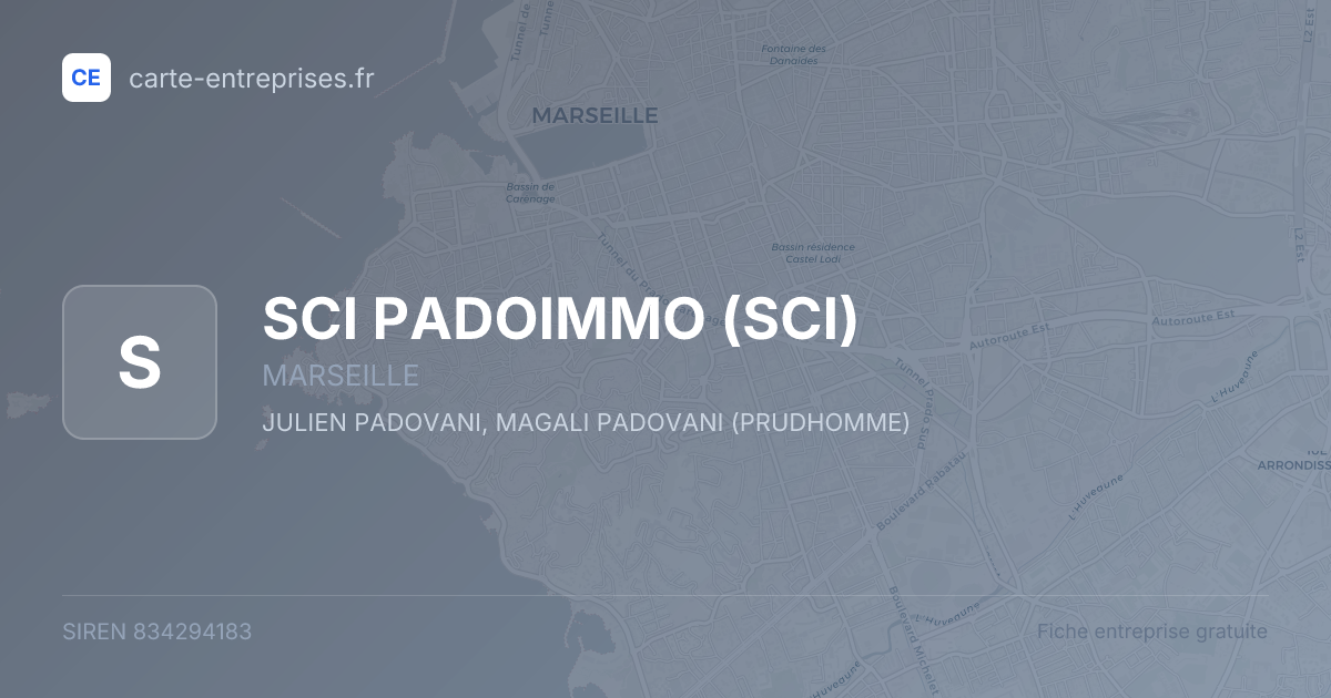 SCI PADOIMMO (SCI) — 834294183 — fiche entreprise