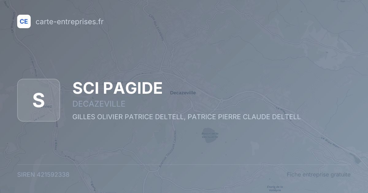 SCI PAGIDE — 421592338 — fiche entreprise