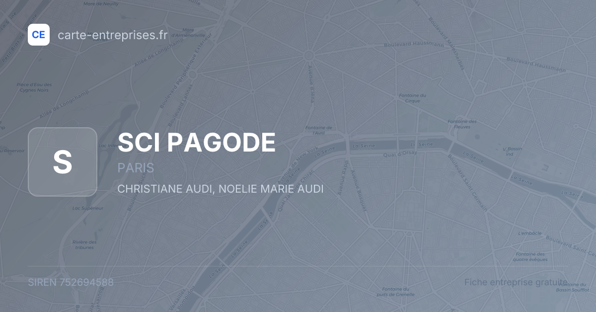 SCI PAGODE — 752694588 — fiche entreprise