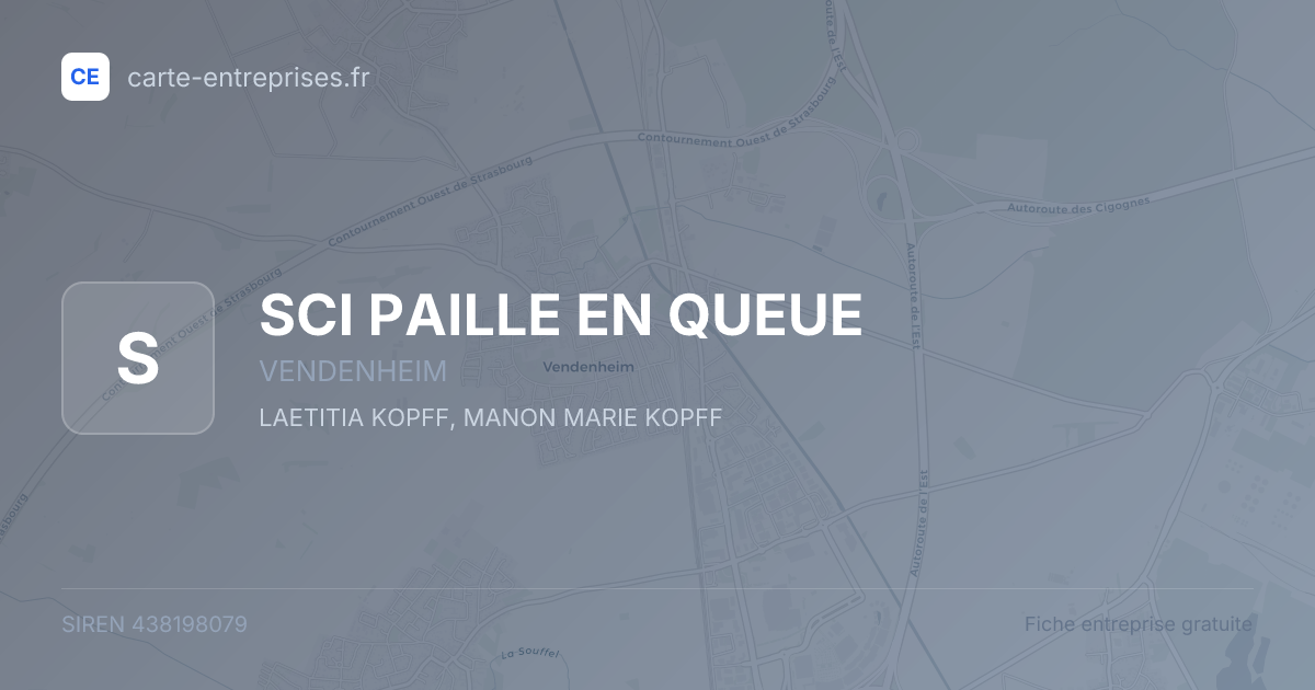 SCI PAILLE EN QUEUE — 438198079 — fiche entreprise