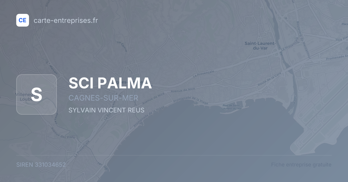 SCI PALMA — 331034652 — fiche entreprise