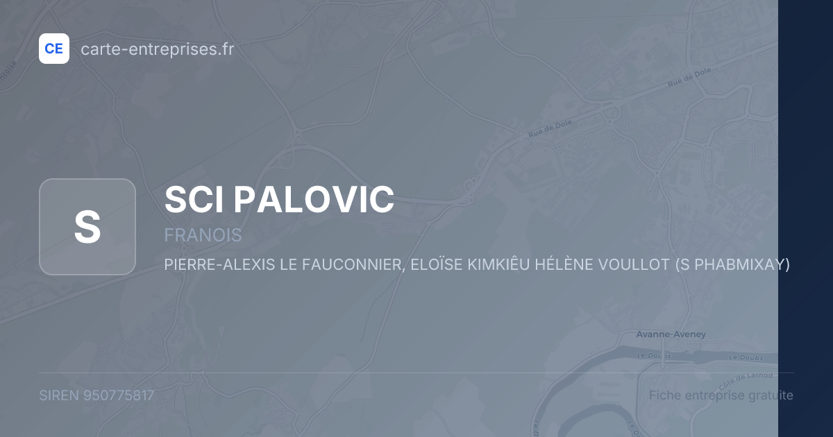 SCI PALOVIC — 950775817 — fiche entreprise