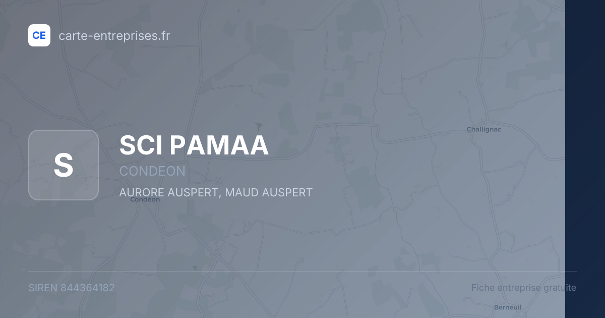 SCI PAMAA — 844364182 — fiche entreprise