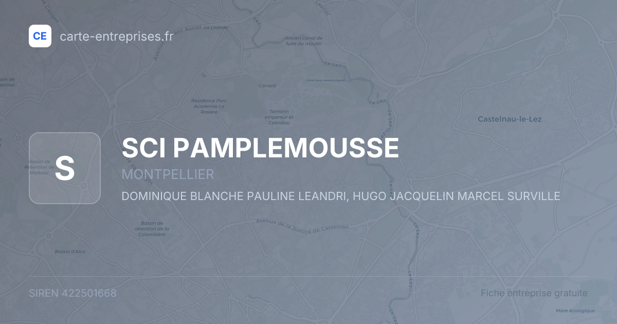 SCI PAMPLEMOUSSE — 422501668 — fiche entreprise