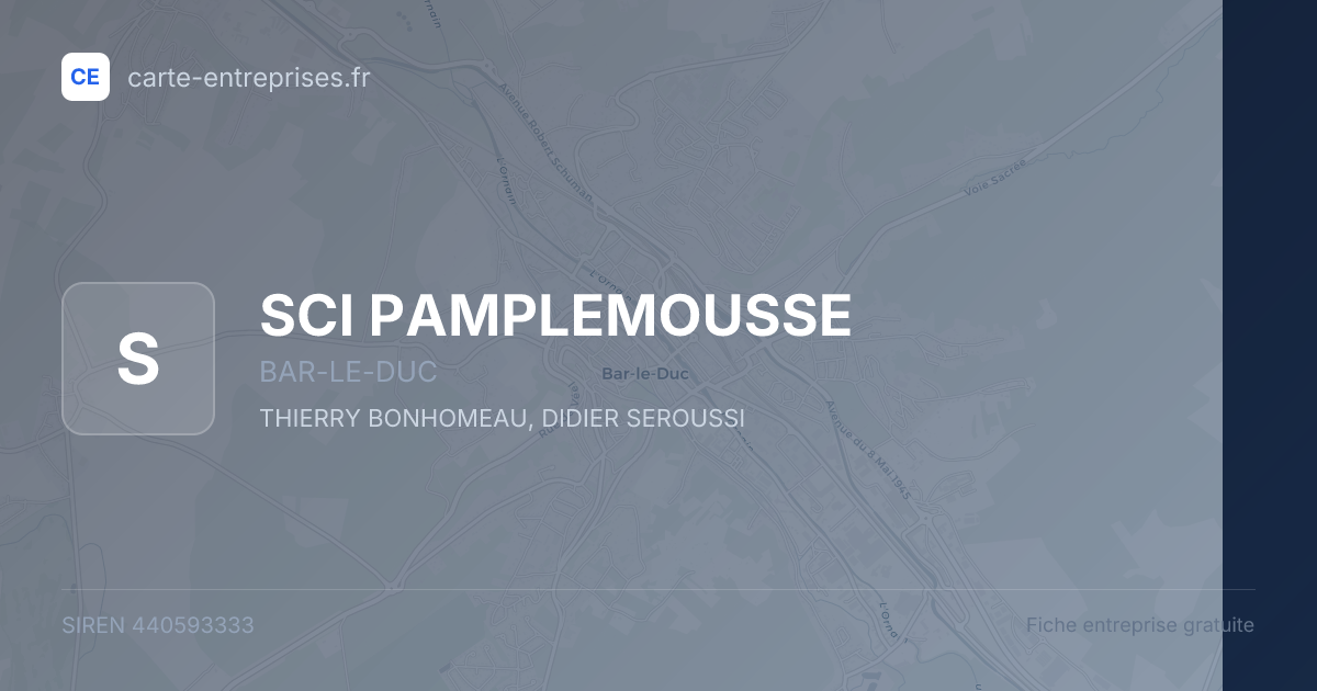 SCI PAMPLEMOUSSE — 440593333 — fiche entreprise