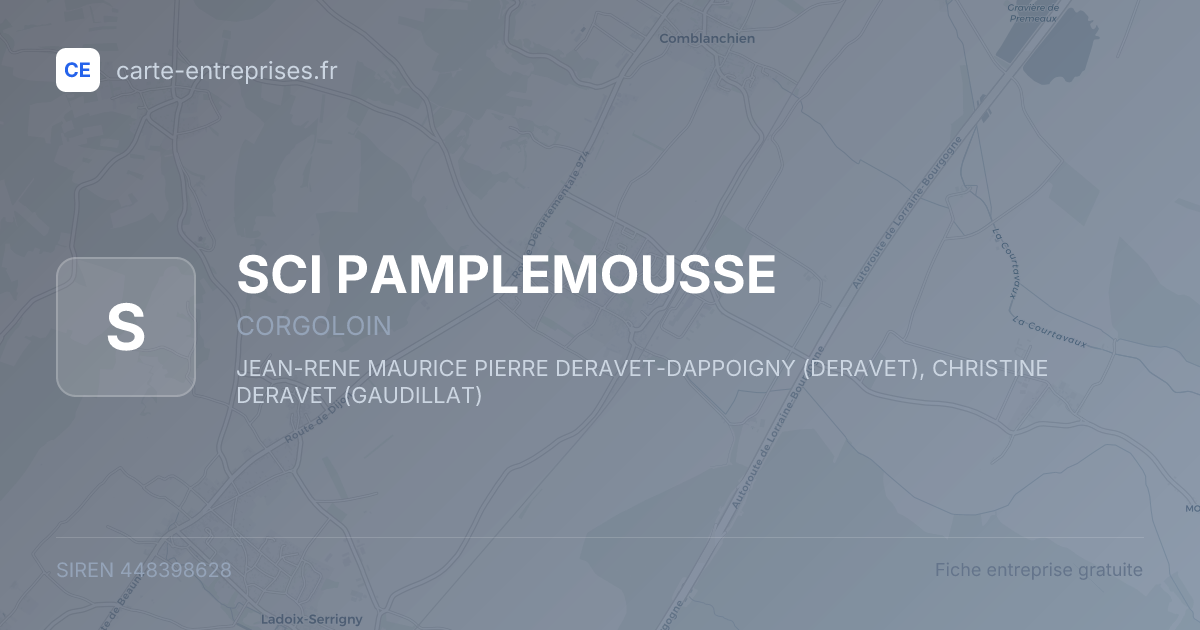 SCI PAMPLEMOUSSE — 448398628 — fiche entreprise
