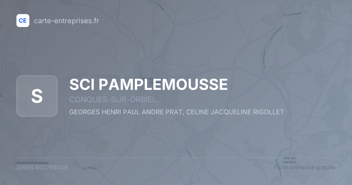 SCI PAMPLEMOUSSE — 802769349 — fiche entreprise