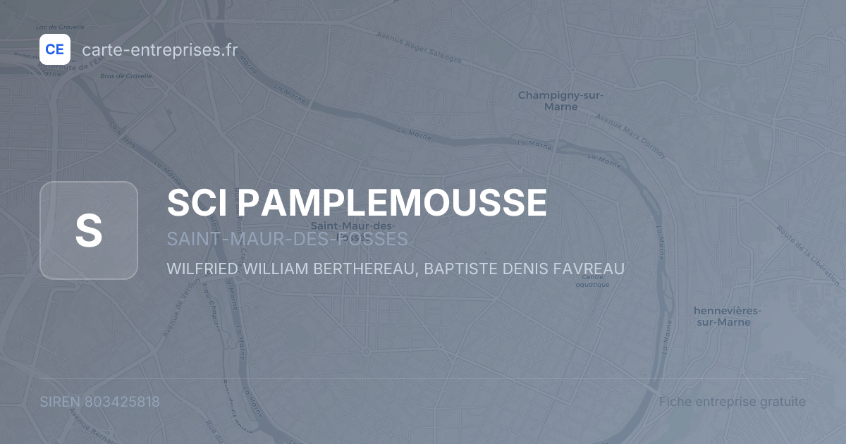 SCI PAMPLEMOUSSE — 803425818 — fiche entreprise