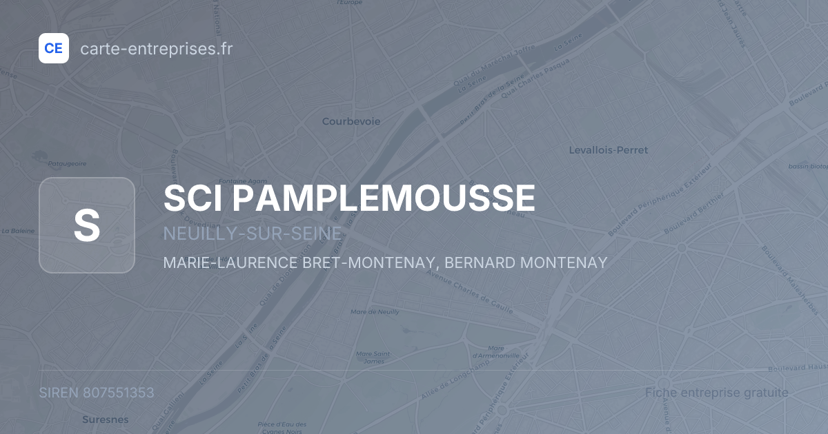 SCI PAMPLEMOUSSE — 807551353 — fiche entreprise