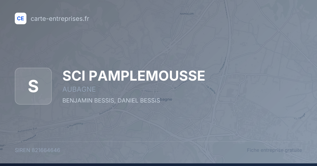 SCI PAMPLEMOUSSE — 821664646 — fiche entreprise