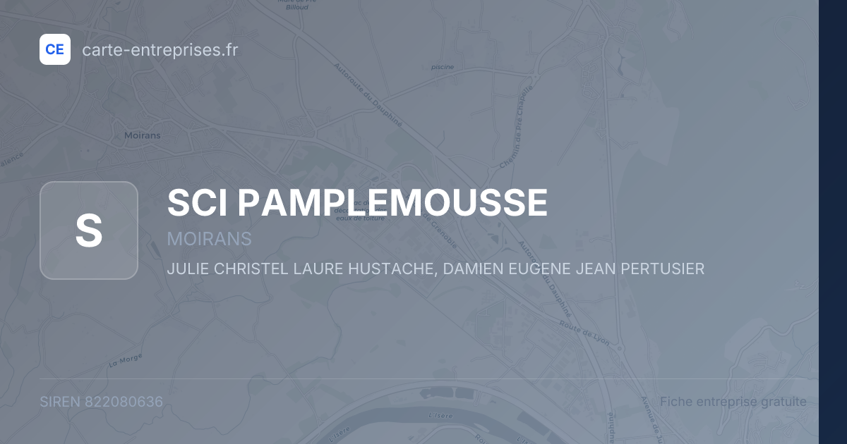 SCI PAMPLEMOUSSE — 822080636 — fiche entreprise