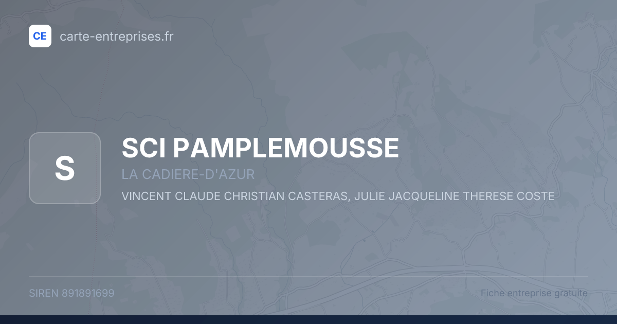 SCI PAMPLEMOUSSE — 891891699 — fiche entreprise