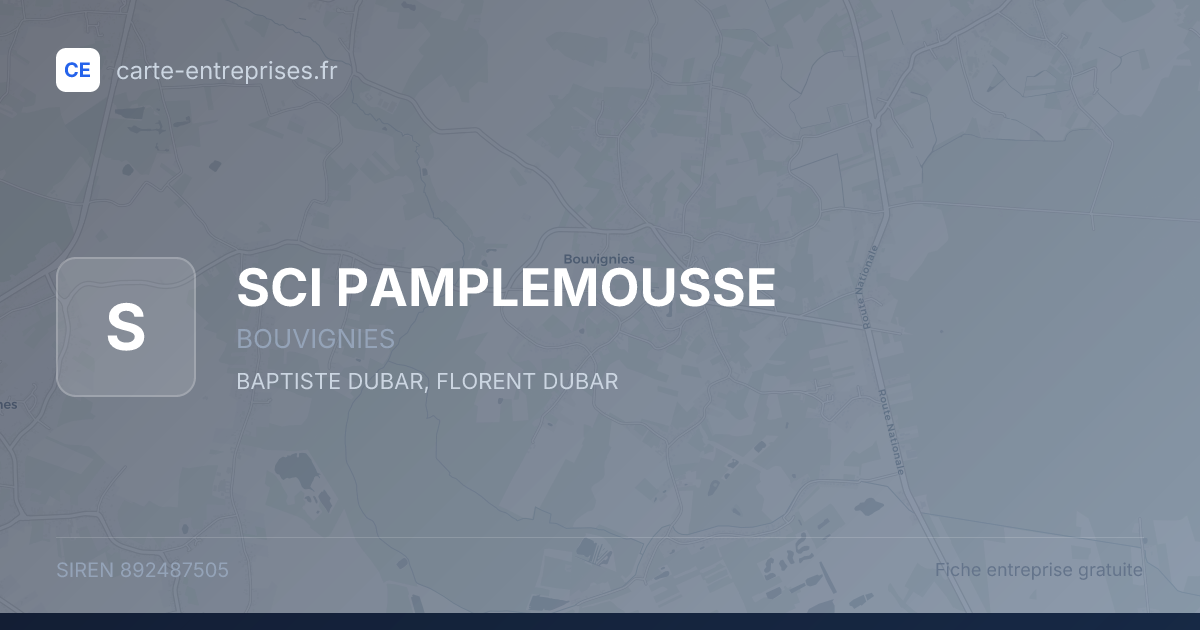 SCI PAMPLEMOUSSE — 892487505 — fiche entreprise