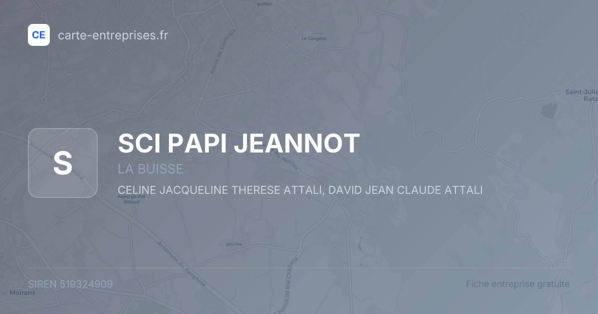 SCI PAPI JEANNOT — 519324909 — fiche entreprise