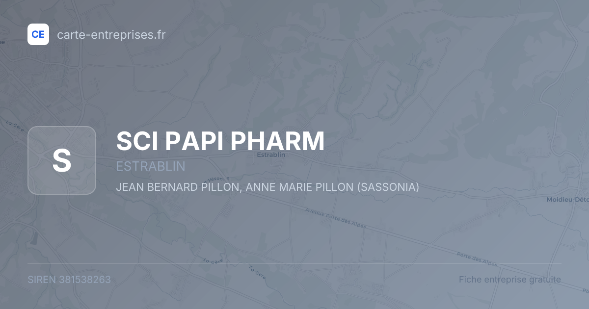 SCI PAPI PHARM — 381538263 — fiche entreprise
