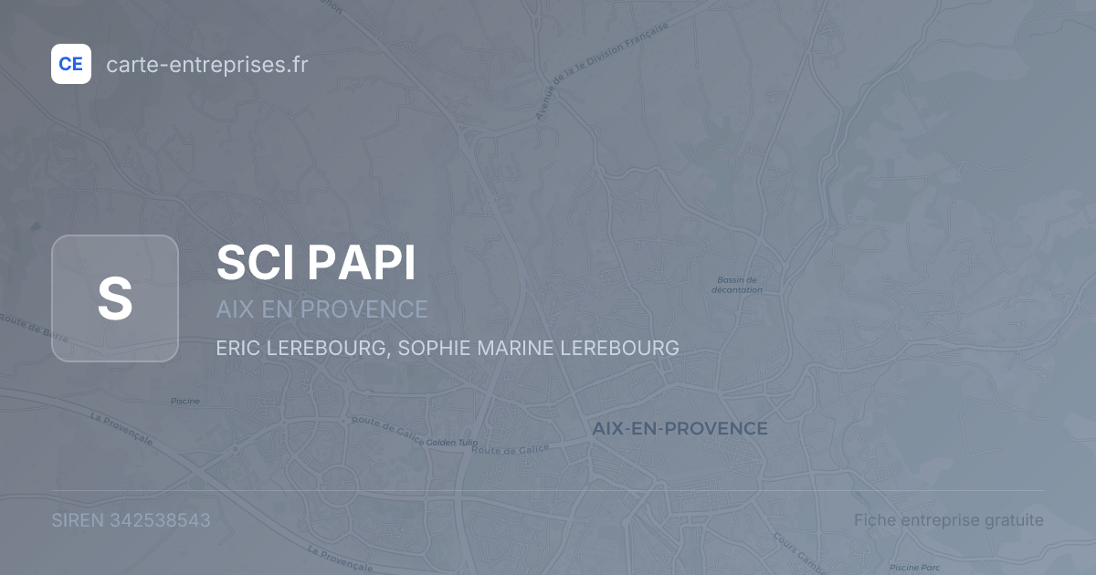 SCI PAPI — 342538543 — fiche entreprise