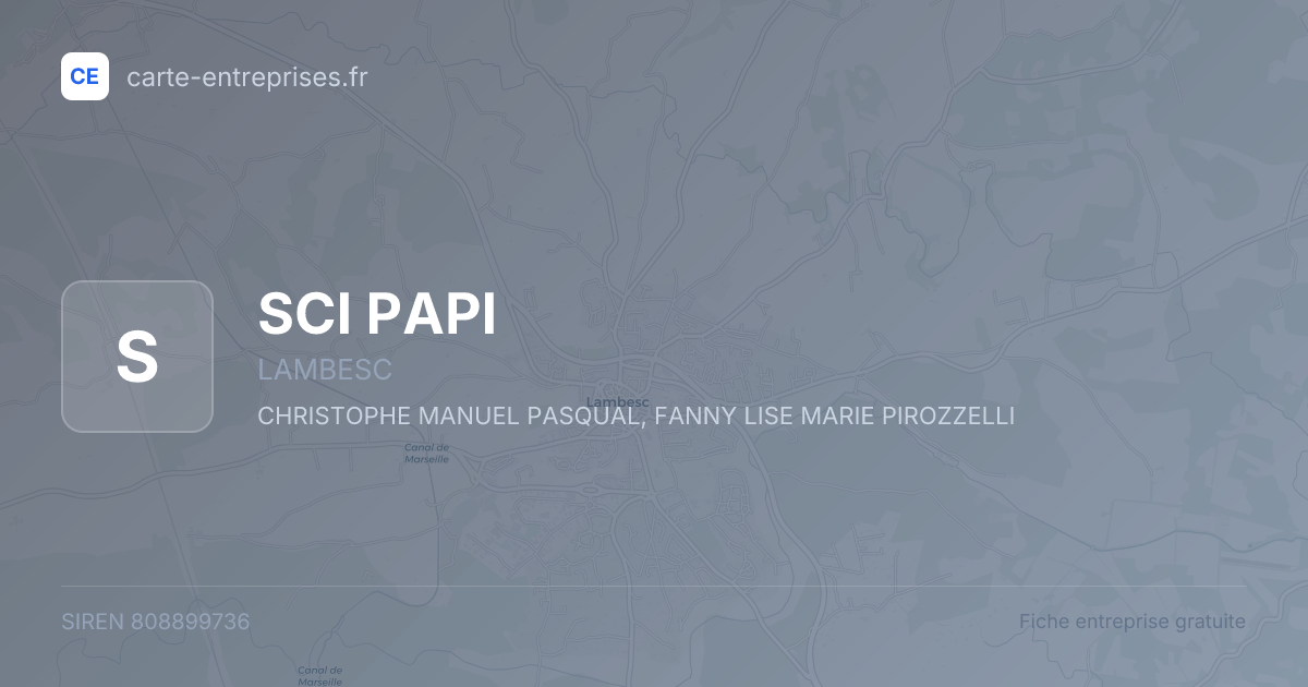 SCI PAPI — 808899736 — fiche entreprise