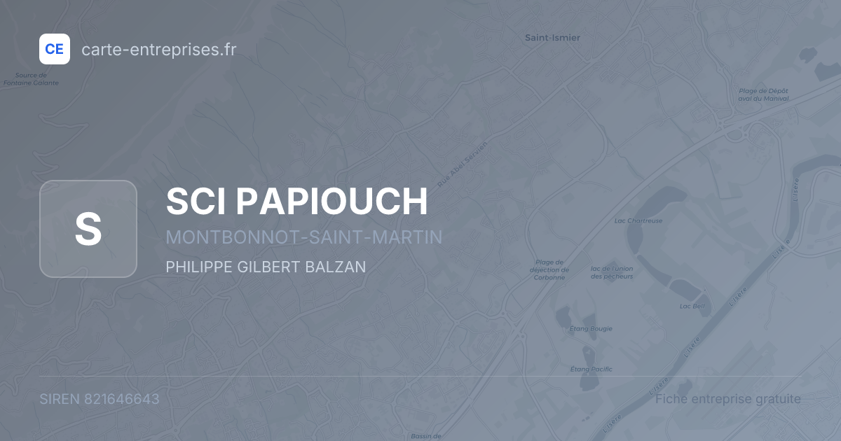 SCI PAPIOUCH — 821646643 — fiche entreprise