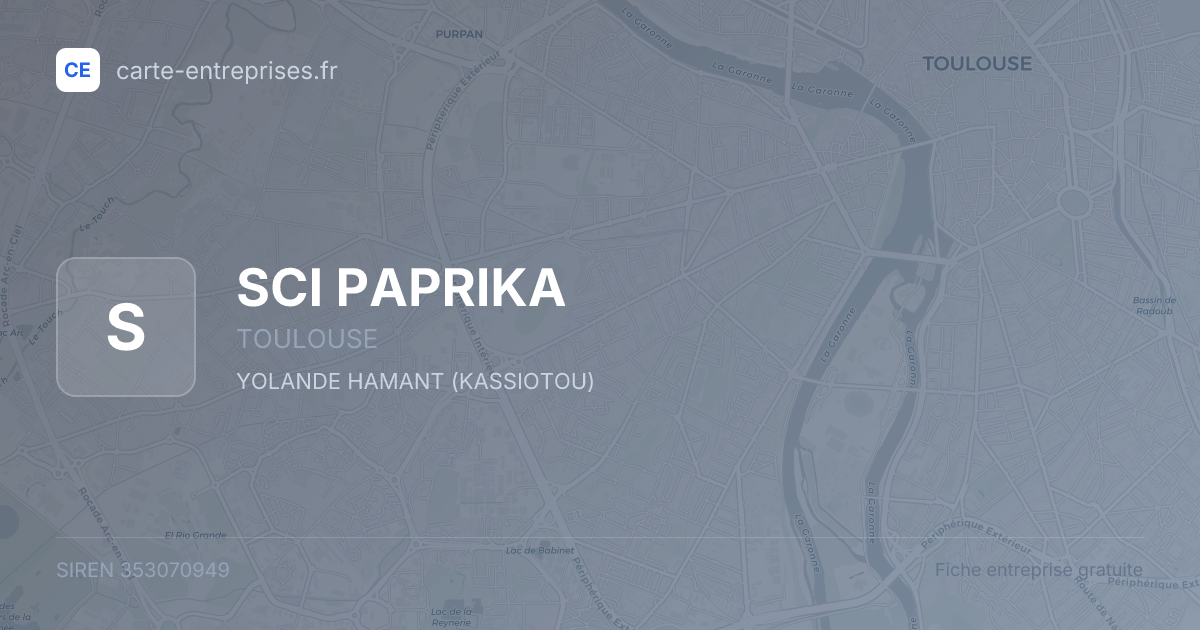 SCI PAPRIKA — 353070949 — fiche entreprise