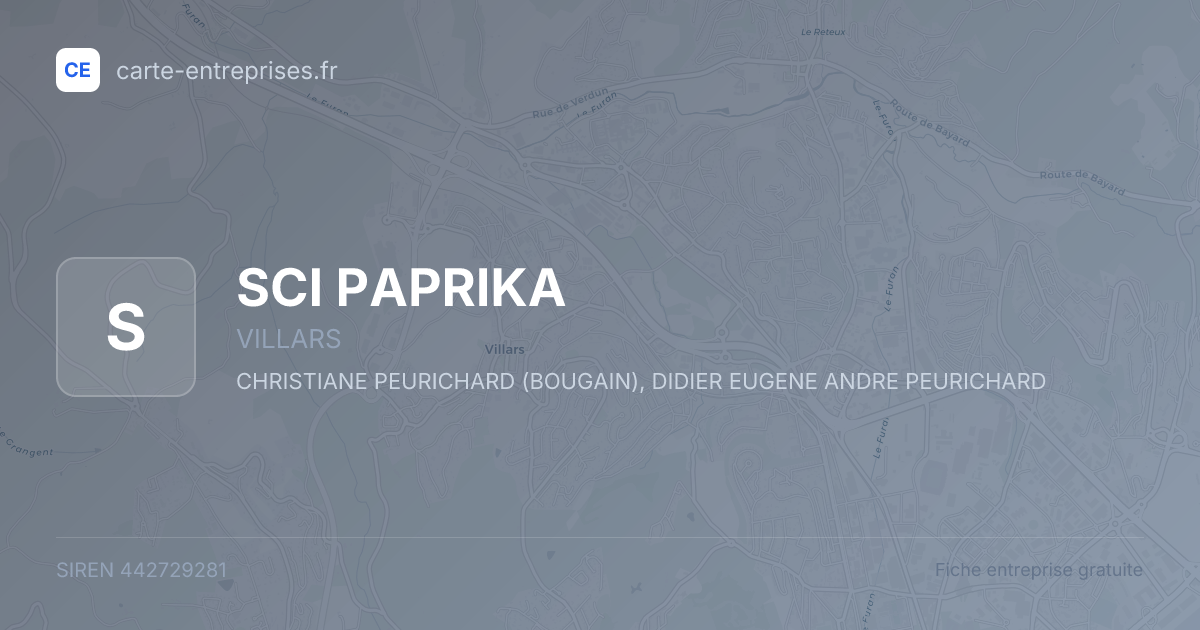 SCI PAPRIKA — 442729281 — fiche entreprise