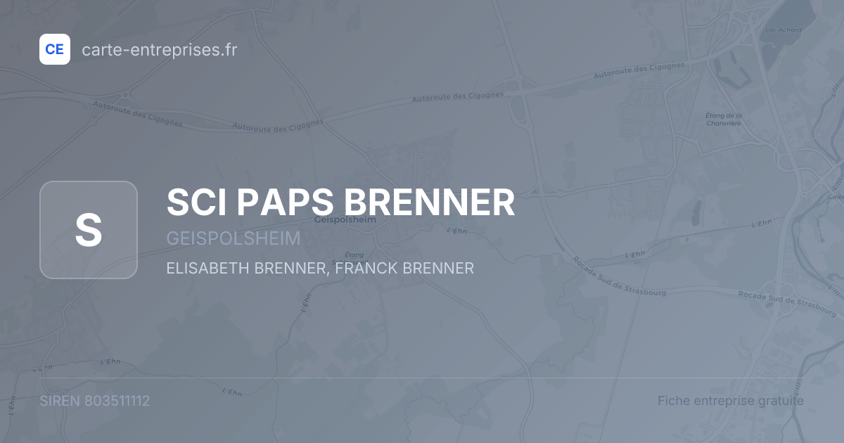 SCI PAPS BRENNER — 803511112 — fiche entreprise