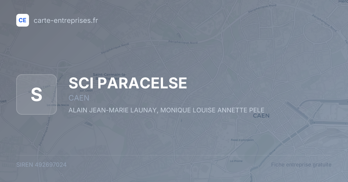 SCI PARACELSE — 492697024 — fiche entreprise