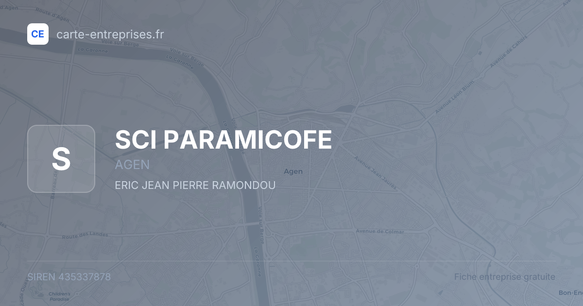 SCI PARAMICOFE — 435337878 — fiche entreprise