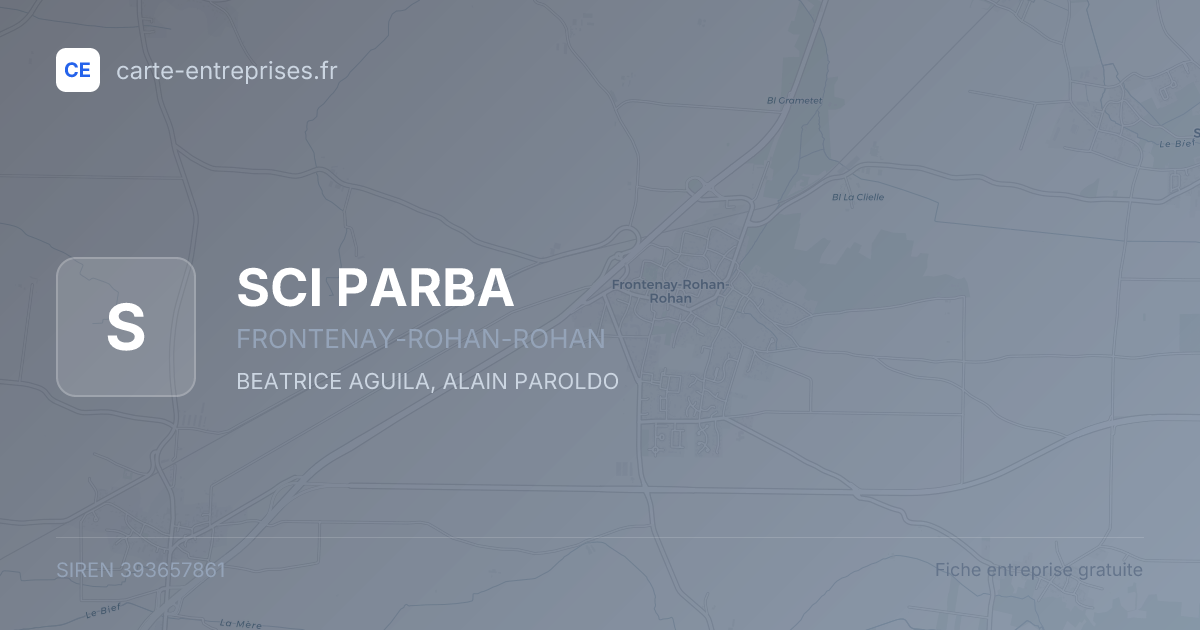 SCI PARBA — 393657861 — fiche entreprise