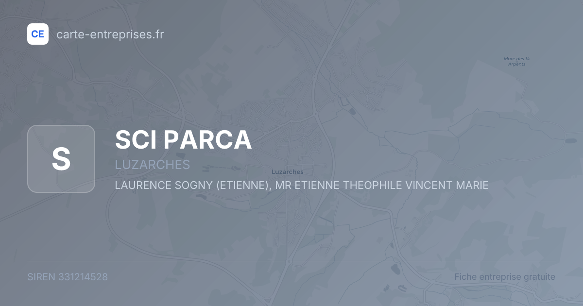 SCI PARCA — 331214528 — fiche entreprise