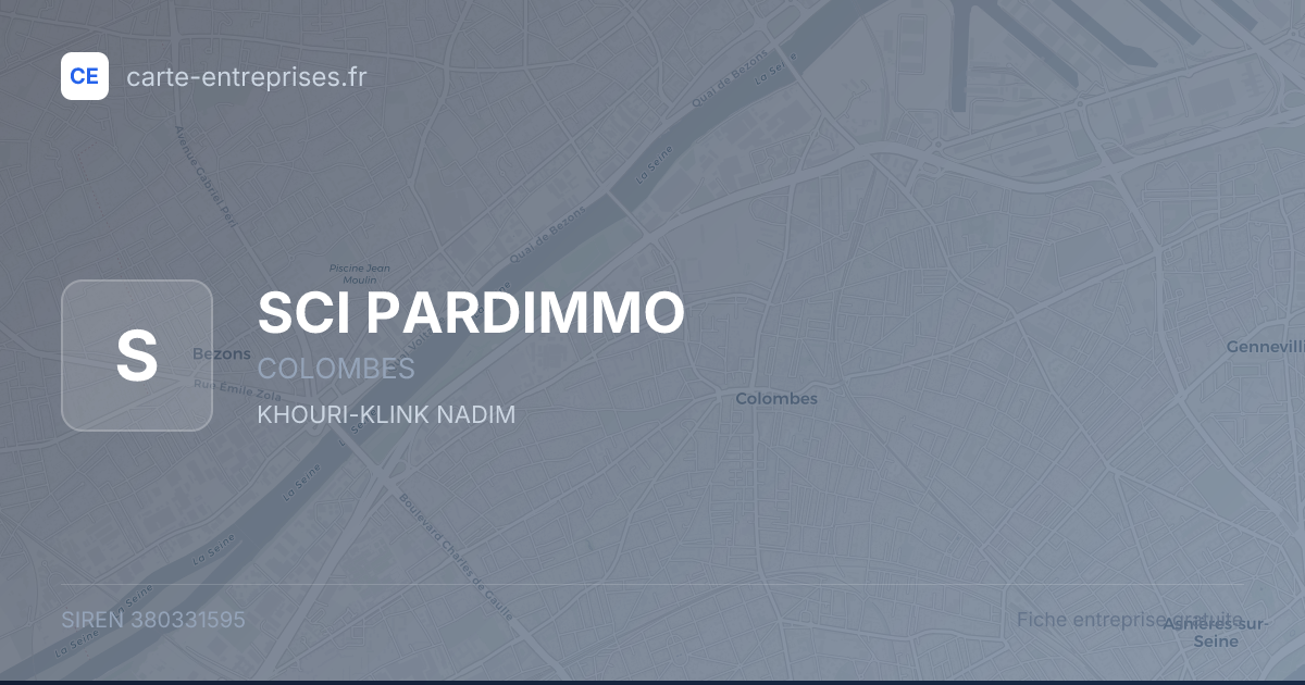 SCI PARDIMMO — 380331595 — fiche entreprise