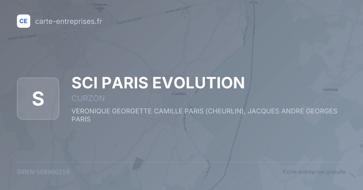 SCI PARIS EVOLUTION — 508960259 — fiche entreprise
