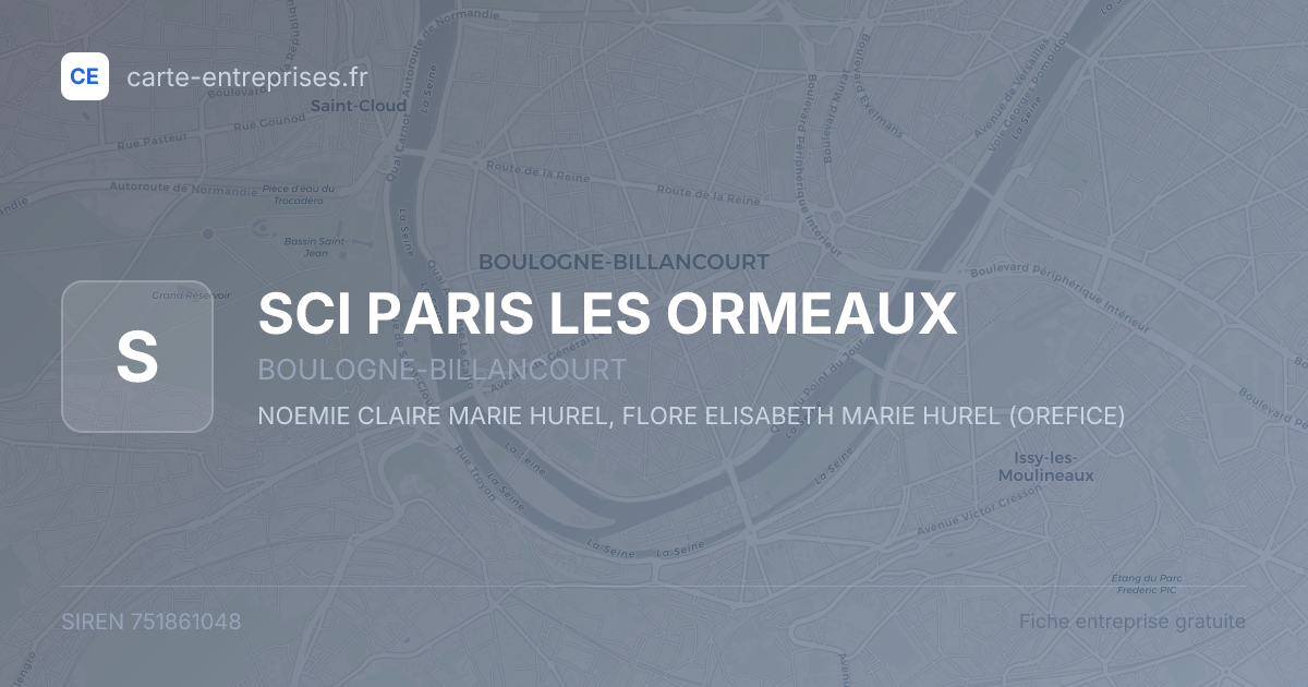 SCI PARIS LES ORMEAUX — 751861048 — fiche entreprise