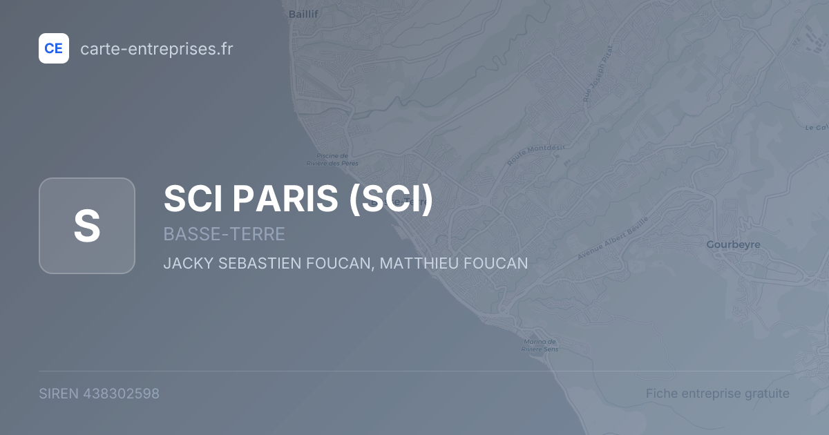 SCI PARIS (SCI) — 438302598 — fiche entreprise