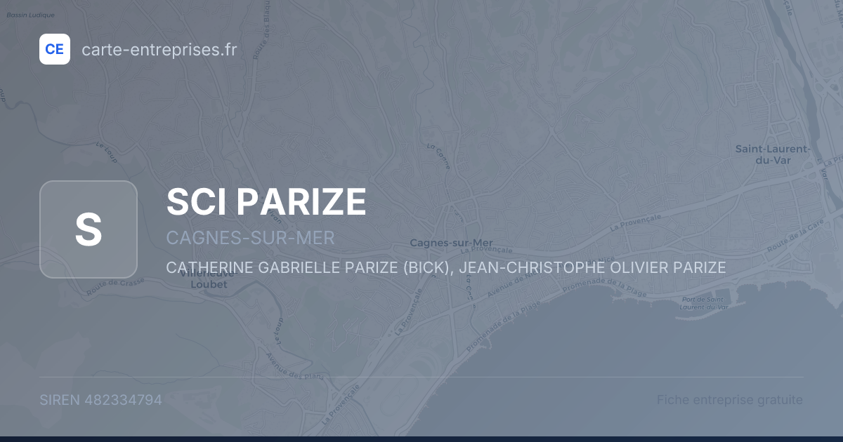 SCI PARIZE — 482334794 — fiche entreprise