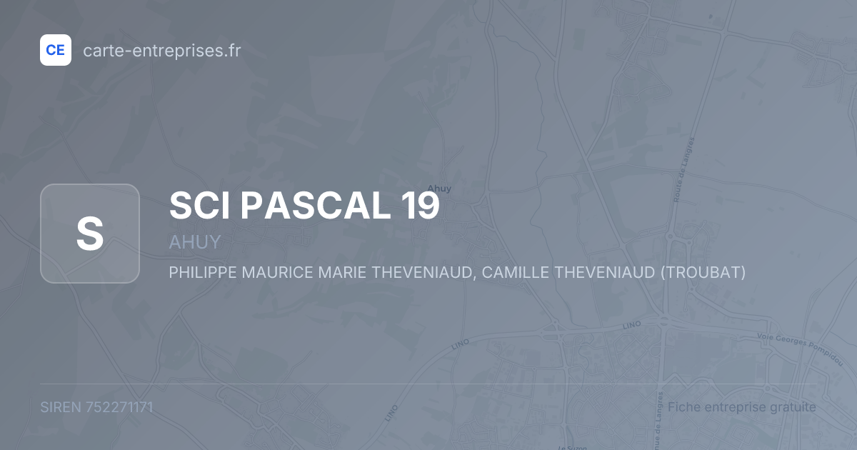 SCI PASCAL 19 — 752271171 — fiche entreprise