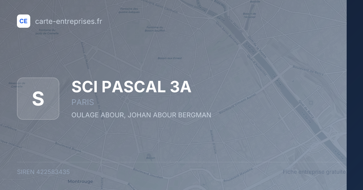 SCI PASCAL 3A — 422583435 — fiche entreprise
