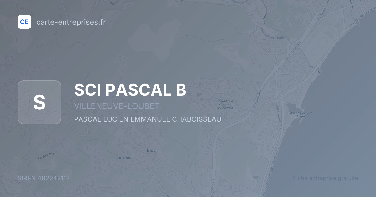 SCI PASCAL B — 482242112 — fiche entreprise